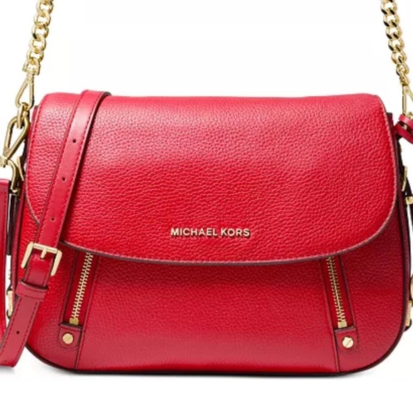 MICHAEL Michael Kors Handbags - MICHAEL KORS Handbag Bedford Legacy Leather Flap Crossbody Bag Red AUTHENTIC